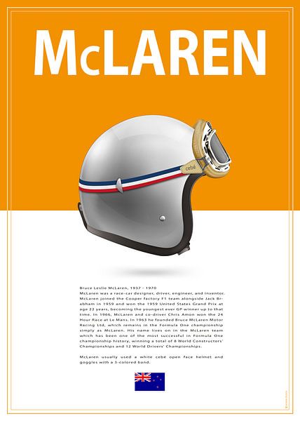 Bruce McLaren Helmet by Theodor Decker