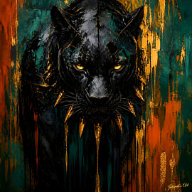 Primal – Expressionistische Tierwelt – Schwarzer Panther