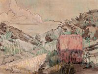 Emile Bernard - Red Cottage on a Hill