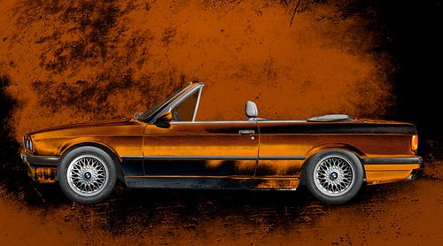BMW 3 series type E30 convertible in mixed brown by aRi F. Huber