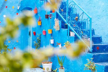 Chefchaouen, blauwe stad van Marokko van Melissa Peltenburg