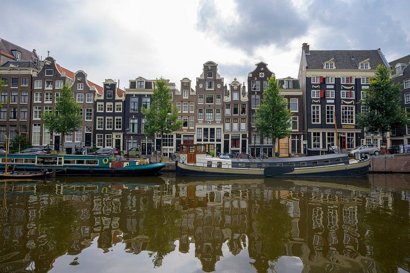 Zicht op de Singel in Amsterdam van Peter Bartelings