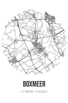 Boxmeer (Noord-Brabant) | Karte | Schwarz und Weiß von Rezona