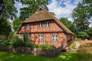 Heidemuseum Dat ole Huus, Wilsede, Lüneburgse Heide, Nedersaksen, Duitsland