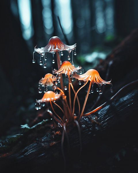 Makro von Pilzen von fernlichtsicht