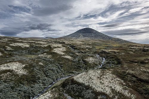 Photographie aérienne exclusive de la toundra près de Muen, en Norvège