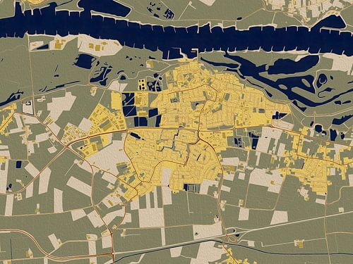 Carte de Druten dans le style de Gustav Klimt