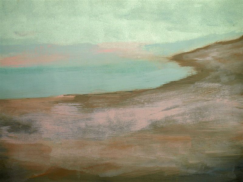 Rosa-graue Landschaft. von Ineke de Rijk