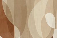 Abstrakte organische Formen in sanftem Beige, Braun auf Leinen