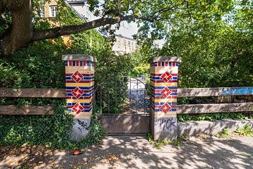 Gate in free state Christiania, Copenhagen, Denmark by Evert Jan Luchies