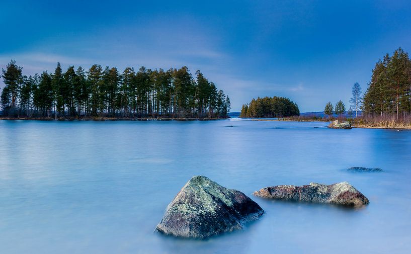 Wintertag an einem schwedischen See, Schweden von Adelheid Smitt