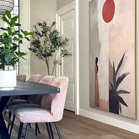 Klantfoto: Taupe & Beige Schilderij van ARTEO Schilderijen, als ArtFrame