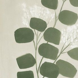 Eucalyptus minimaliste dans des tons verts doux sur But First Framing