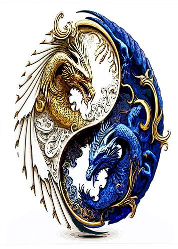dragon yin et yang