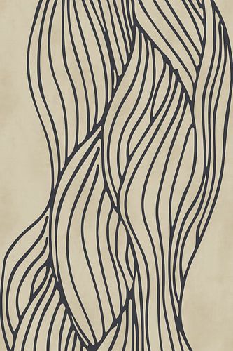 Moderne abstracte kunst. Organische minimalistische lijnen nr. 9