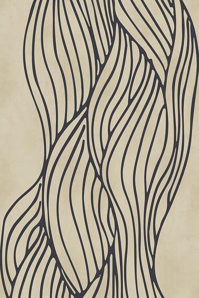 Modern abstract art. Organic minimalist lines no. 9 by Dina Dankers