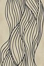 Modern abstract art. Organic minimalist lines no. 9 by Dina Dankers thumbnail