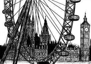 London, the London Eye by Lonneke Kolkman