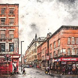 Manchester watercolor art #Manchester by JBJart Justyna Jaszke