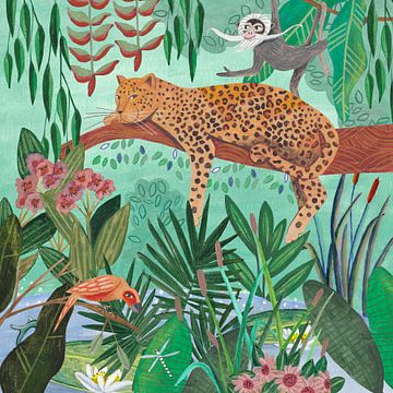 Luipaard in de jungle van Caroline Bonne Müller
