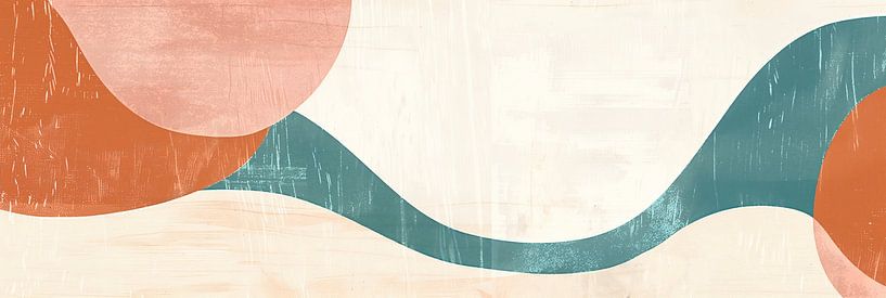 Gewelltes Panorama in Pastell von Whale & Sons