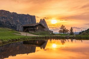 Bergütte auf der Seiser Alm in den Dolomiten