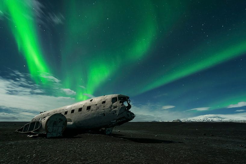 Island Nordlichter Flugzeug von Stefan Schäfer