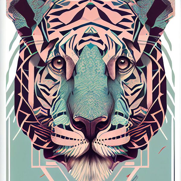 Tiger head by Vlindertuin-Art