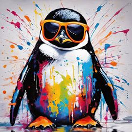 PopArt Pinguin 09.60 von Blickfänger Gemälde