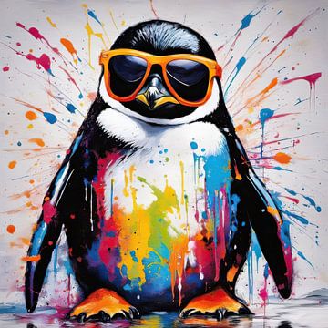 PopArt Pinguin 09.60 von Blickfänger Gemälde
