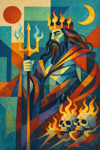 Griekse God Hades schilderij.