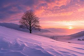 Fairytale landscape in winter