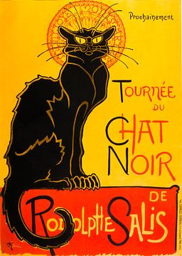 Vintage affice Frans cabaret "Le Chat Noir" van Zeger Knops