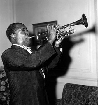 Louis Armstrong in Buenos Aires, Argentina, 1957 by Bridgeman Images
