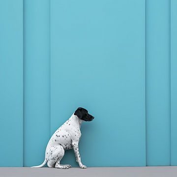 Hond op de muur van het huis van Hans-Jürgen Flaswinkel