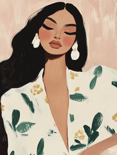 Portrait moderne et rêveur sur Carla Van Iersel