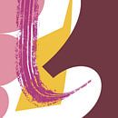 Modern abstract vrije vormen in heldere kleuren no 3 van Sonja Kemp thumbnail
