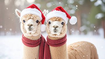 Cute alpacas at Christmas...