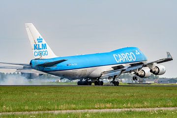 KLM Boeing 747-400 ERF "Eendracht" is geland.