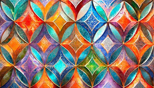 Kunstpatronen met kleuren