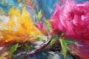 Blühend durch Gegenwind | Meditieren von ARTEO Gemälde