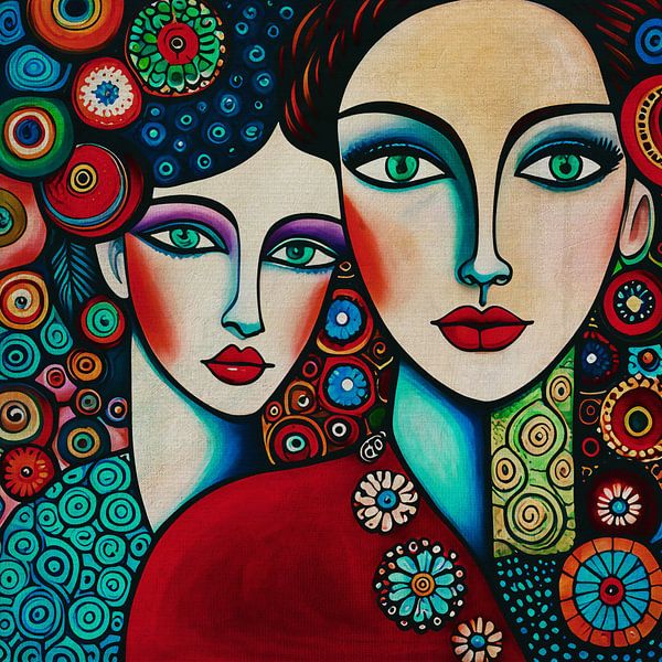 Twin sisters looking straight at you no.24 by Jan Keteleer