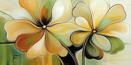 Modern abstracte bloem van Bert Nijholt