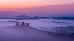 Podere Belvedere - Sunrise in Pink and Purple by Teun Ruijters