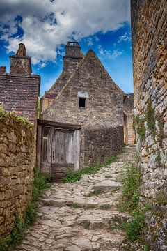 het dorp Beynac et Cazenac, een oud middeleeuws dorp in het departement dordogne met oude huizen