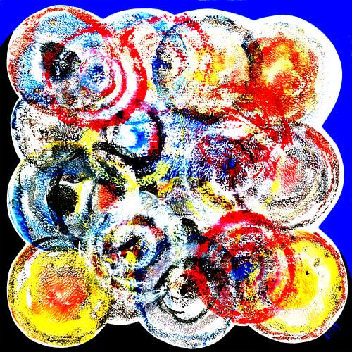 EH PAINTING ART 1997 #0268 Bollen in blauw Liveliness