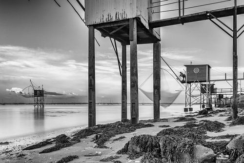 Vissershuisjes in Saint Nazaire Frankrijk.