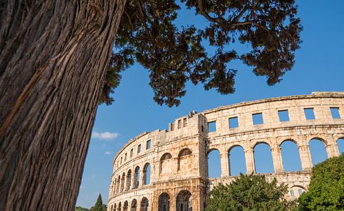 Het oude Amfitheater van Pula in  Kroatië