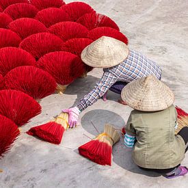 Wierook productie in Quang Phu Cau van Sander Groenendijk