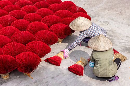Wierook productie in Quang Phu Cau